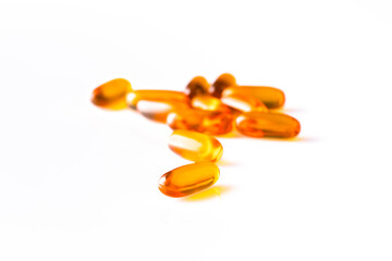 Dietary supplement containing omega 3 fish oil capsules