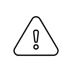 Warning Triangle Outline Icon Design - Construction Outline Icon  