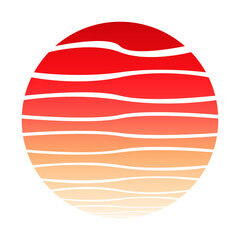 Sunset waves light background