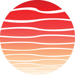 Sunset waves light background