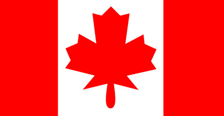 Canada flag national American flat icon, America country illustration vector canadian maple leaf Canada flag.National flag of Canada.vector illustration / Canada flag, official colors and proportion 