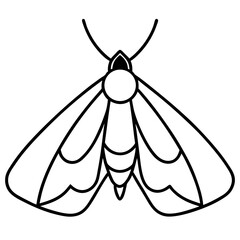 nimal Moth line art vector 