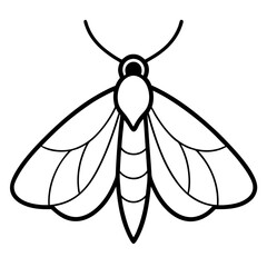 nimal Moth line art vector 