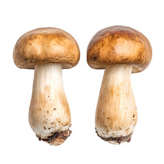 boletus edulis mushrooms on transparent background