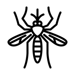 mosquito outline icon. pest black line illustration.