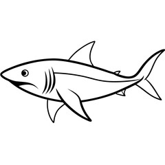 Mako Shark in Clean Line Design