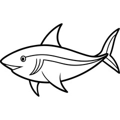 Mako Shark in Clean Line Design