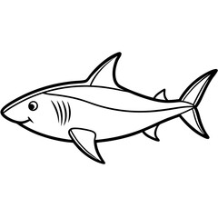 Obraz premium Mako Shark in Clean Line Design