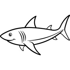 Obraz premium Mako Shark in Clean Line Design