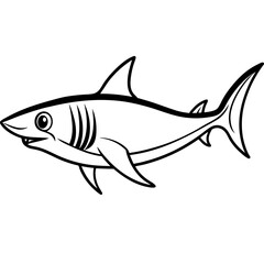 Mako Shark in Clean Line Design