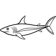 Mako Shark in Clean Line Design