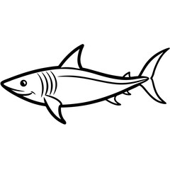 Mako Shark in Clean Line Design