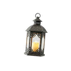 metal garden lantern with candle holder