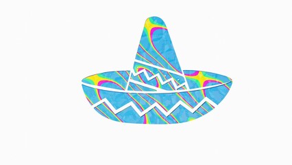 3D illustrated image of Cinco de Mayo celebration with Mexican and American cultural elements, flags, traditional symbols, and festive background. Ideal for educational and creative use.

