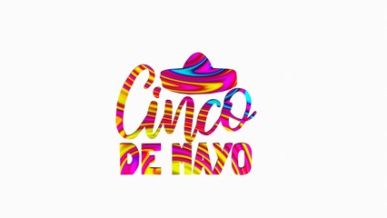 3D illustrated image of Cinco de Mayo celebration with Mexican and American cultural elements, flags, traditional symbols, and festive background. Ideal for educational and creative use.


