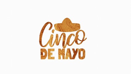 3D illustrated image of Cinco de Mayo celebration with Mexican and American cultural elements, flags, traditional symbols, and festive background. Ideal for educational and creative use.

