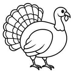 Modern One-Line Turkey Vector Illustration