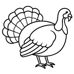Modern One-Line Turkey Vector Illustration