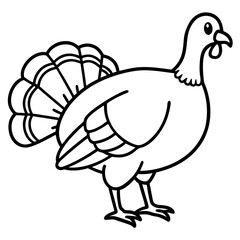Modern One-Line Turkey Vector Illustration