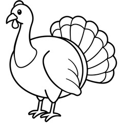 Modern One-Line Turkey Vector Illustration