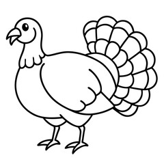 Modern One-Line Turkey Vector Illustration