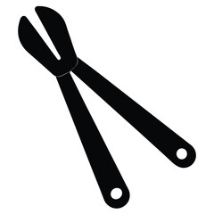 Tongs Vector – Kitchen Utensil Illustration for Cooking, BBQ & Food Design Projects