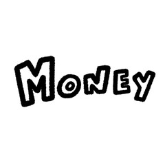 money cash png word handwrite pen line and outline design cartoon cute decoration clipart doodle element quotes