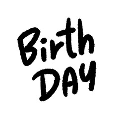 birth day png word handwrite pen line and outline design cartoon cute decoration clipart doodle element quotes