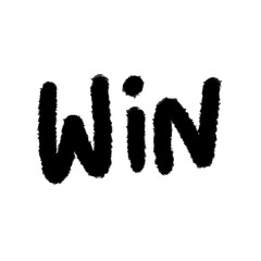 win png word handwrite pen line and outline design cartoon cute decoration clipart doodle element quotes