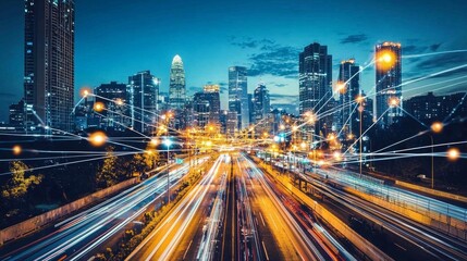 Fototapeta premium Promoting industry development is driven by infrastructure improvements.