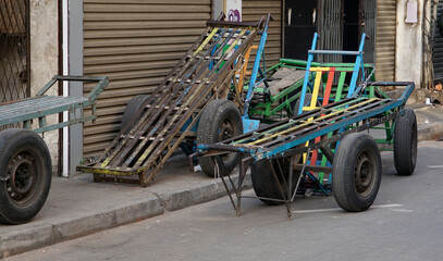 Fototapeta premium market carts in the streets of colombo