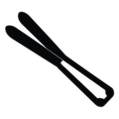 Tongs Vector – Kitchen Utensil Illustration for Cooking, BBQ & Food Design Projects