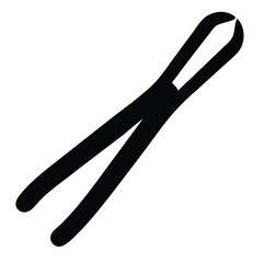 Modern Tongs Vector – Kitchen Utensil Illustration for Cooking, BBQ & Food Design Projects