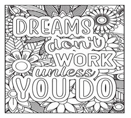 Motivational Quotes Coloring Pages For KDP
