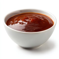 Strawberry jam in glass bowl