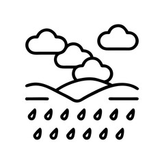 Outline weather forecast rain clouds landscape nature climate rainfall precipitation season storm
