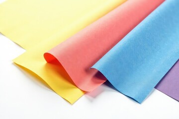 Single, vibrant colored flap isolated on pure white background , object, white