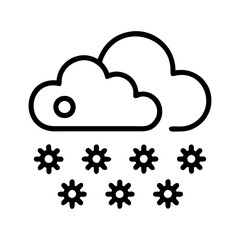 Snow cloud weather forecast icon winter snowfall snowflake climate meteorology nature cold season