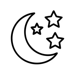 Illustration of moon stars night sky astronomy celestial crescent astrology space dream galaxy