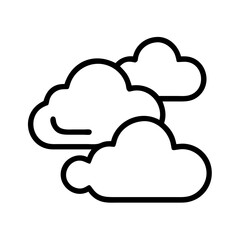 Illustration of fluffy clouds cloudscape cloud computing weather forecast sky cloudiness icon