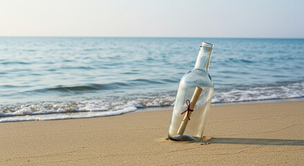 Message in a Bottle on the Shore