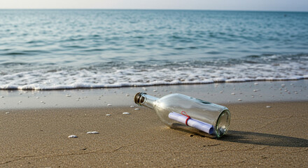 Message in a Bottle on the Shore