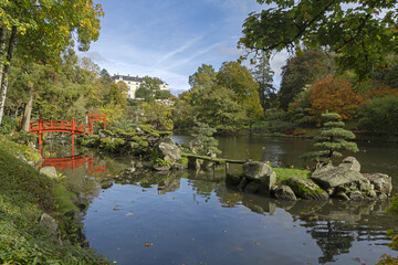 Obraz premium Jardin de Maulévrier en automne en Anjou France