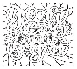 Motivational Quotes Coloring Pages For KDP
