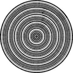 Spiral vortex line. Hand drawn circle. Doodle line