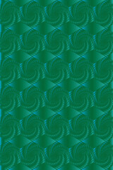 Fototapeta premium Abstract geometric green color seamless swirling circle pattern vector illustration design.