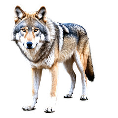 Fototapeta premium wolf isolated on transparent background