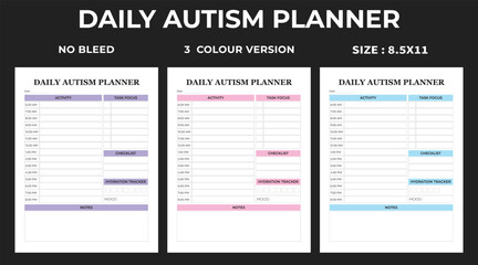 autism, autism planner, kdp interior,
template