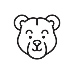  The-bear-s-head-shows-its-brain-vector-mascot--white background