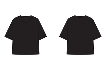 Fototapeta premium Set of black clothing mockups_08